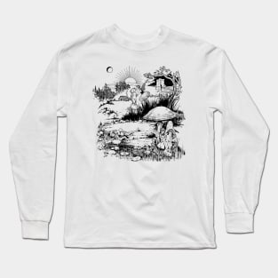 Fantasy Landscape Drawing Long Sleeve T-Shirt